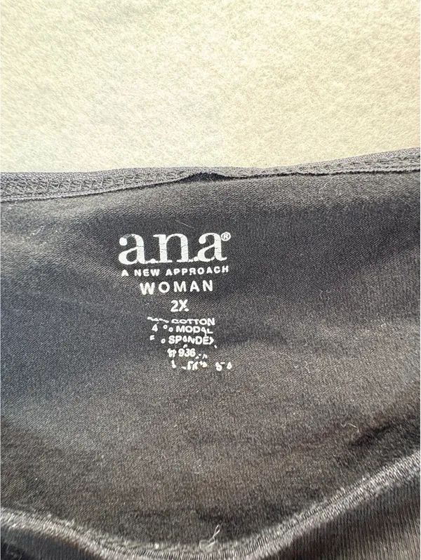 a.n.a Black Sleeveless Cami Tank Top Size 2X - Image 4