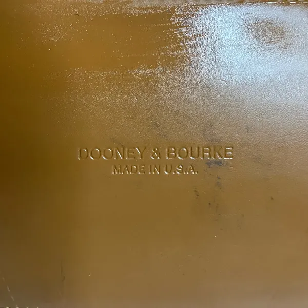 Vintage Dooney and Bourke Leather Trim Canvas Shoulder Bag - Image 10