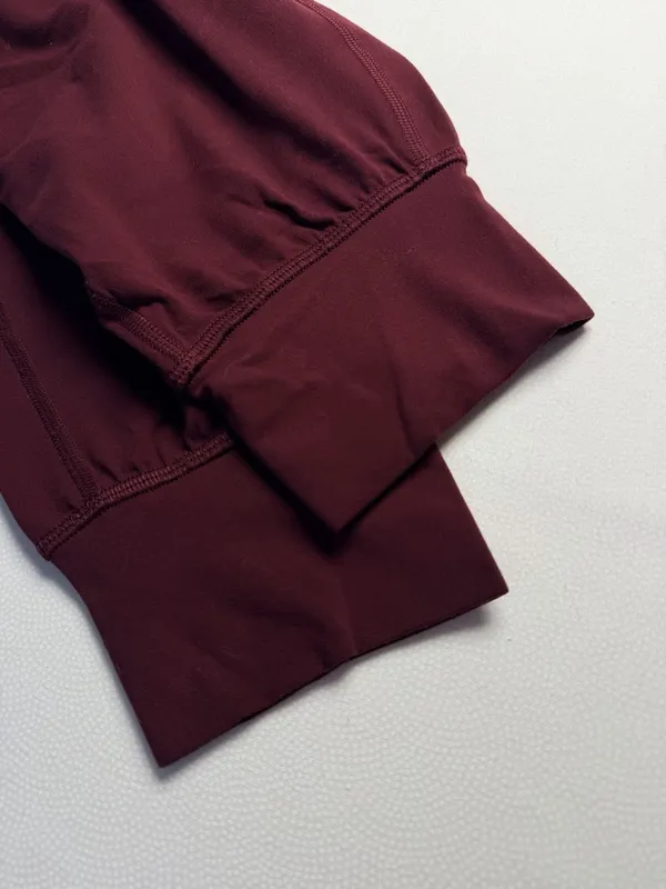 Lululemon Womens Size 8 Burgundy Jogger Pants Stretch Athletic Lounge Pockets - Image 9