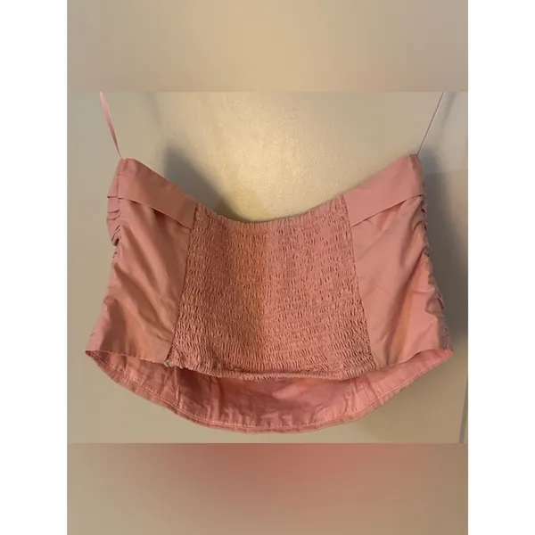Abercrombie & Fitch Blush Strapless Cropped Tube Top Women's Sz Medium - Image 2