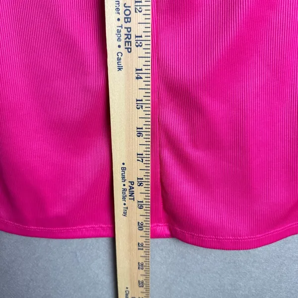 Cato Women’s Pink Ruffle Trim Off the Shoulder 3/4 Sleeve Ribbed Blouse size XL - Image 7