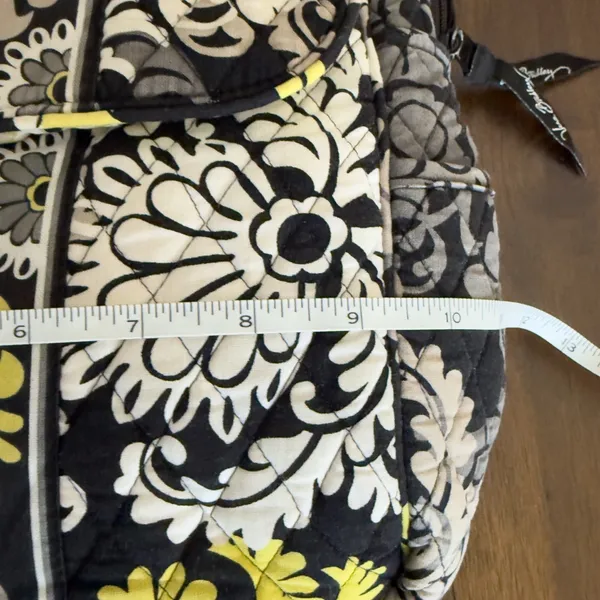 Vera Bradley Backpack Retired Baroque Yellow‎ Black Quilted Cotton Bag - Image 13