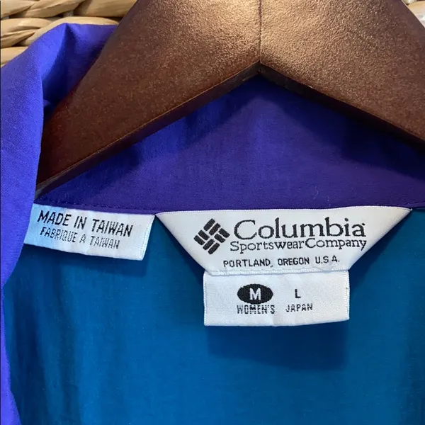 Columbia Vintage 90's Full Zip Spring Jacket, M - Image 6