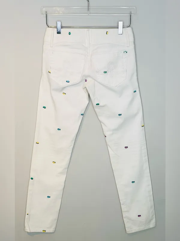 Lilly Pulitzer Resort White Worth Skinny Mini Rainbow Fish Jeans Pants NWT - Image 3