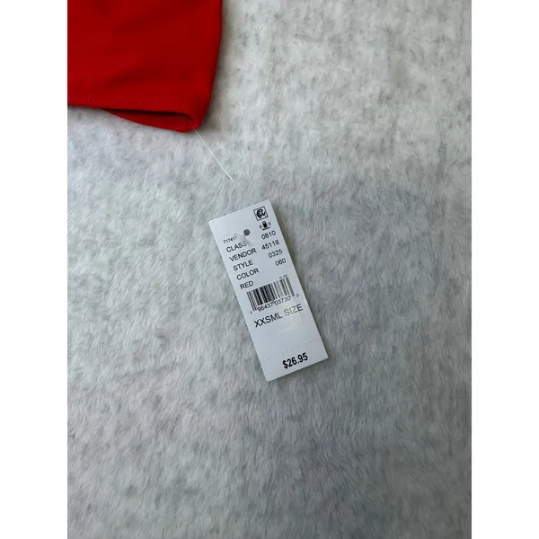 PacSun Swim Womens XXS Red Scoop Neck Tie Back Bikini‎ Top 0325-060 NEW - Image 3