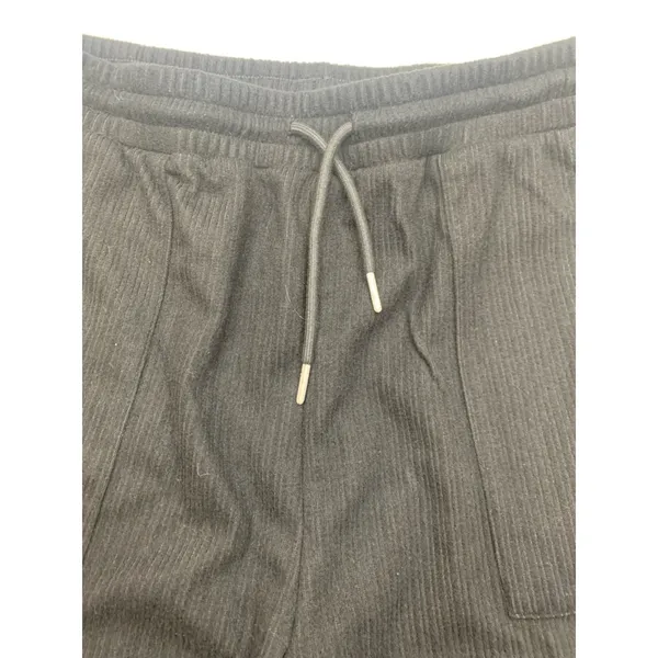Halara size tall large new Black Wide Leg Cargo Pants velour Ribbed casual relax - Image 7