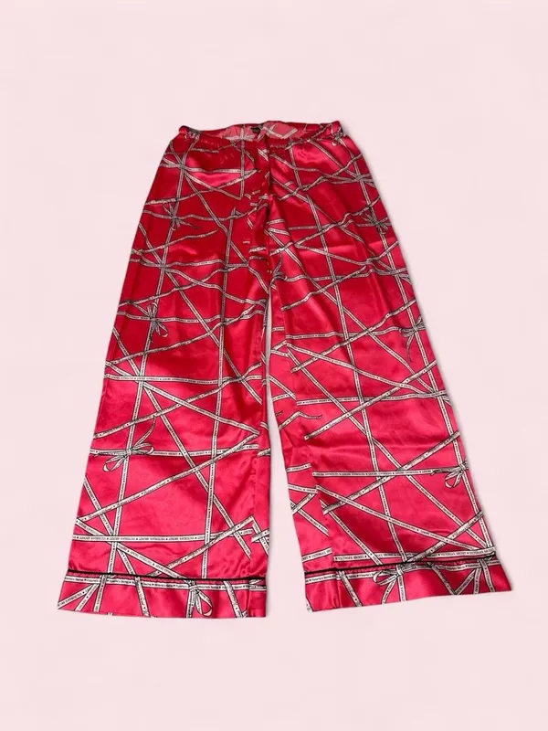 Victoria's Secret Pink Satin Sleepwear with Logo Ribbon Detail - Image 5
