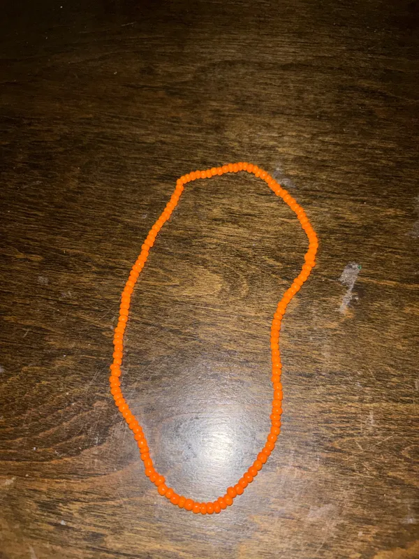 Orange Beaded Women’s Stretch Necklace(Pre - Image 5