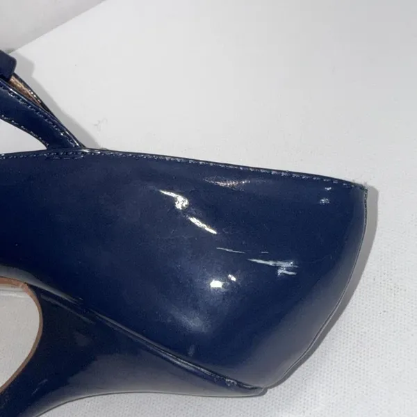 Journee Collection Old Money Business Casual Formal T‎ Strap Stiletto Blue Pumps - Image 11