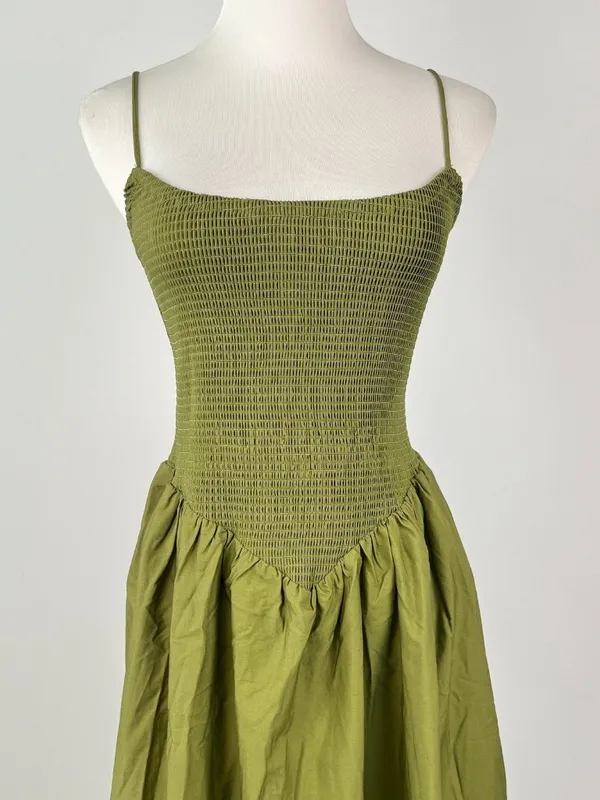 NWT Farm Rio Cotton Green Sleeveless Midi Dress Size XL - Image 6
