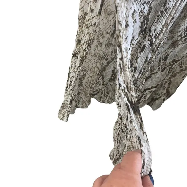 Zara Women‎ Wrap Dress S Reptile Print Surplice Neck High Slits Boho Chic Beachy - Image 7