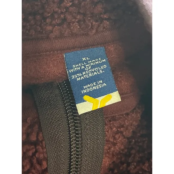Old Navy Women's Red Faux Sherpa Fleece Half Zip Pullover Sweater Top Size XL - Image 5