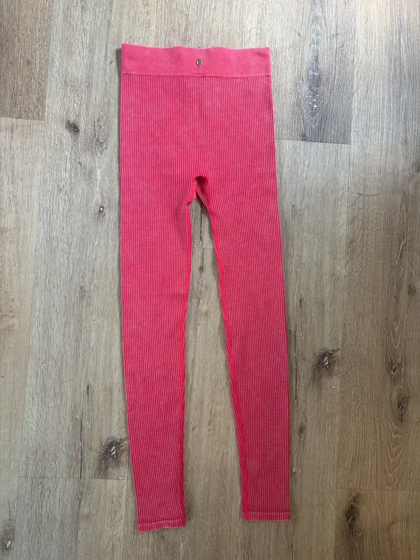 Fabletics Red Ribbed Matching Yoga Set - Image 10