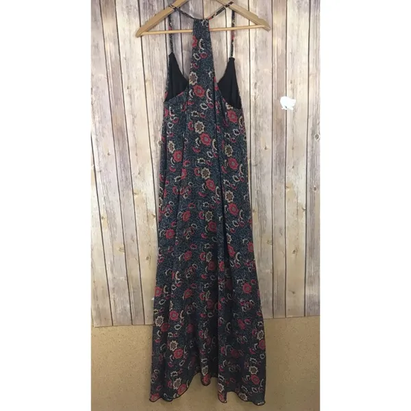 Boohoo Tasha Floral Print Hanky Hem Dress Beaded SIZE 4P Petite New Flaw - Image 5