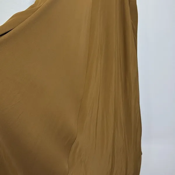 A New Day Brown Midi Dress Lightweight Cutout asymmetrical Hem‎ Tie Back Size M - Image 9