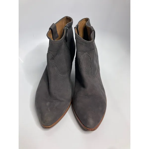 Frye Sacha Moto Shootie Women 9.5 Grey Good Leather Western Ankle Boot 3471724 - Image 2