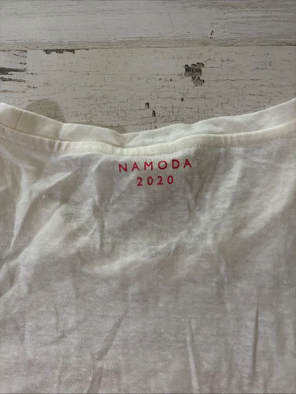 J. Crew White Short-Sleeve Namoda Linen Tee Size Large - Image 5