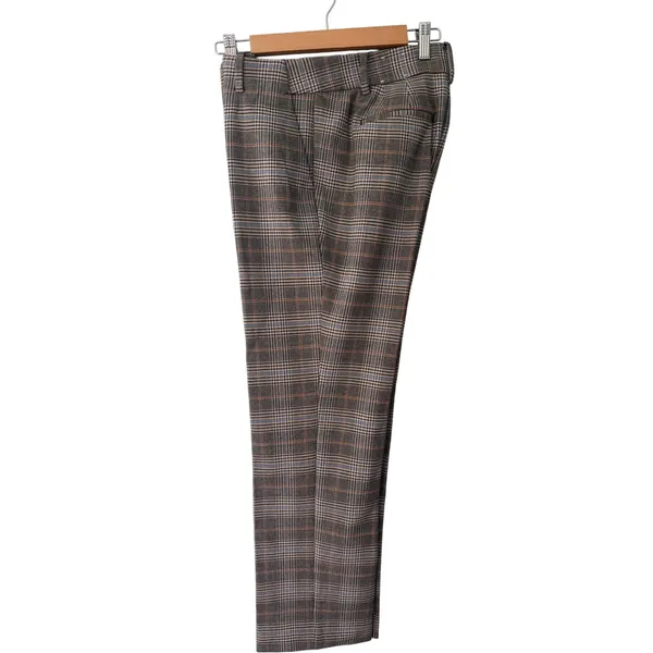 Talbots Southampton Pant 6P Plaid Straight Leg Trousers Petite Brown Blue Preppy - Image 3