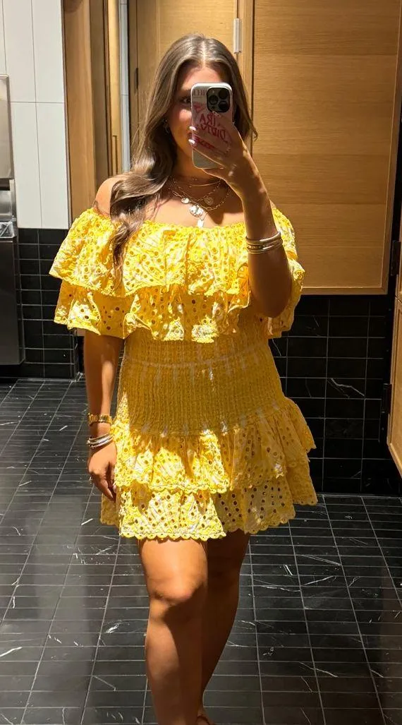 Yellow two piece set Jardinvue Size M - Image 5
