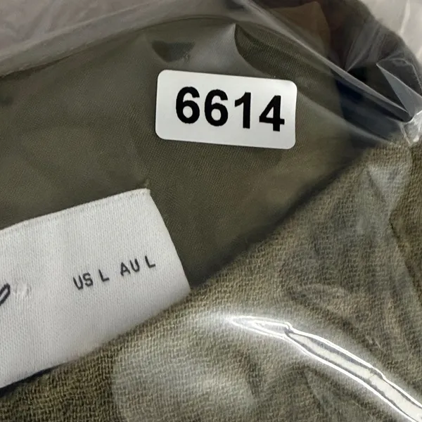 Petal + Pup‎ Womens Olive Green Gauze Wide Leg Sleeveless Jumpsuit Size L - Image 14