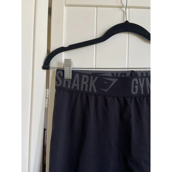 Gymshark‎ Womens Leggings Sz M Seamless Black Cropped Length - Image 4