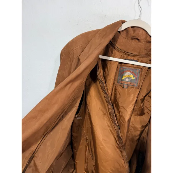 Vintage Wilsons Women's S Brown Leather Trench Coat Cowgirl Western NFRA Rodeo - Image 12