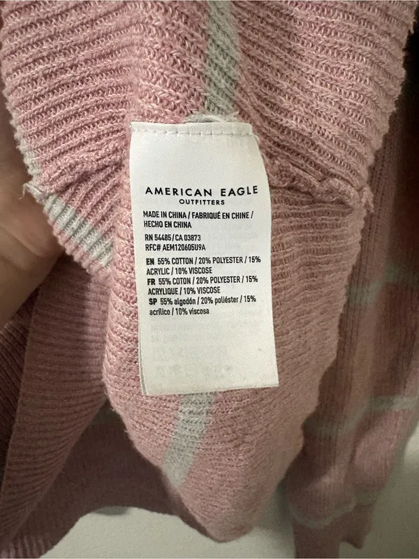 American Eagle Jegging Fit Striped Pullover Sweater | Size: Small - Image 4