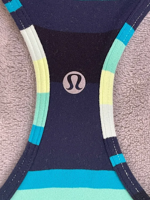 Lululemon Cool Racerback tank top Striped yoga Pilates activewear gym training 2 - Image 5
