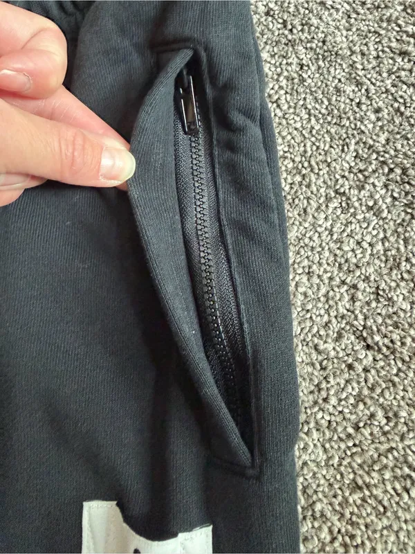 Jordan Flight Fleece Black Jogger Sweatpants Zip Pockets Men’s Small - Image 4