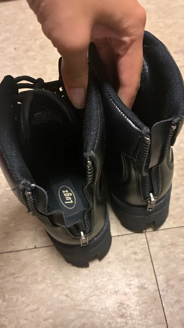 Lugz Black Combat Work Boot Size 7.5 - Image 2