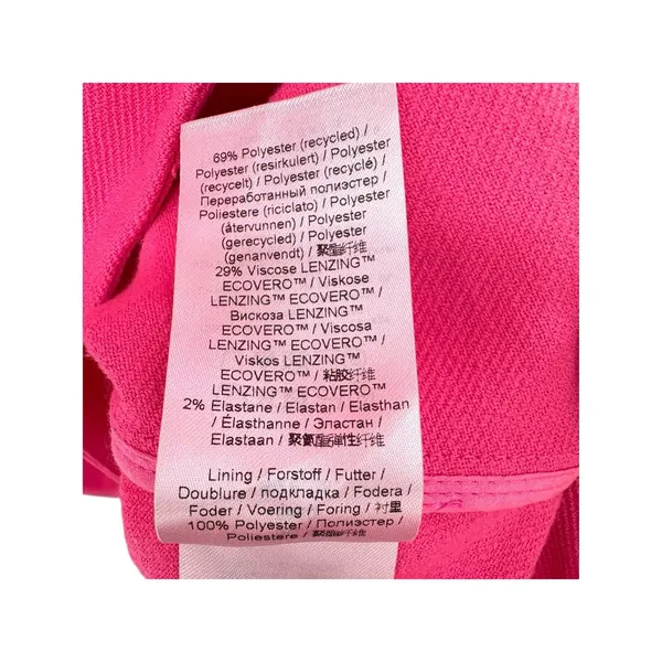 GANNI Hot Pink Mini Dress V-Neck Short Sleeve A-Line Scandi Chic Size 38 US‎ 6 - Image 6
