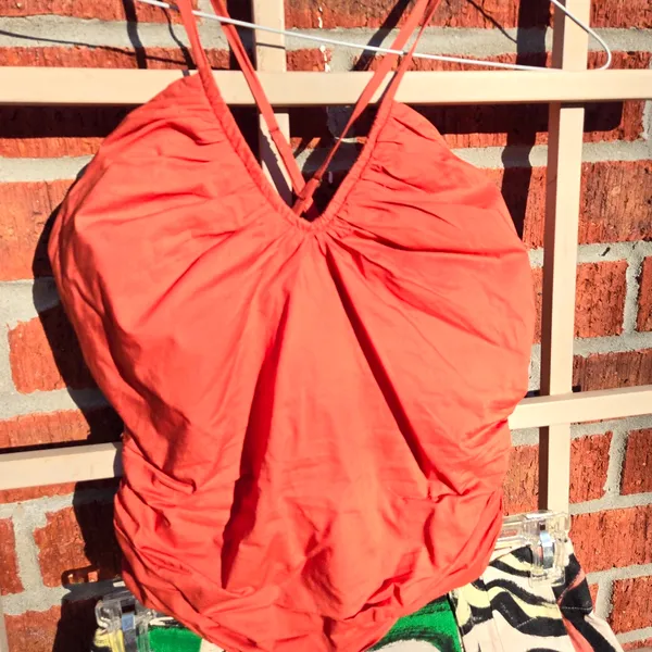 Young Fabulous & Broke Orange Cotton Top S - Image 2