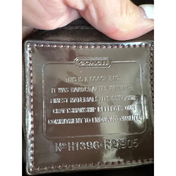 Coach Signature C Monogram Canvas Brown Leather Crossbody "Duffle" Purse‎ - Image 7