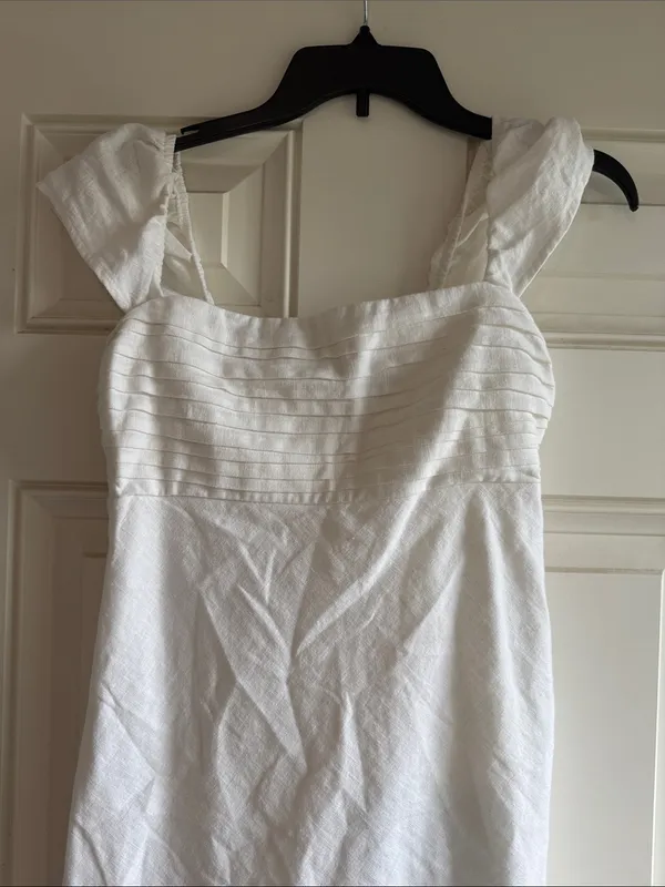 Abercrombie & Fitch White Textured Sundress - Image 3