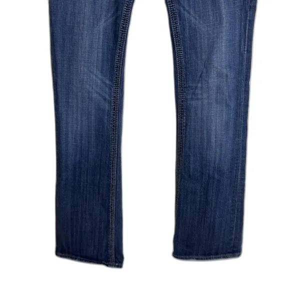 Rock‎ Revival Sara Boot Jeans Womens 29 Blue Dark Wash Embellished Bootcut Flap - Image 3