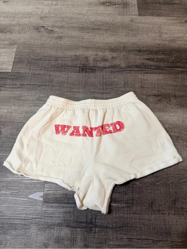 VICTORIA’S SECRET PINK Fleece Rolled Hem Short in Winter White Wanted Bling - Image 4