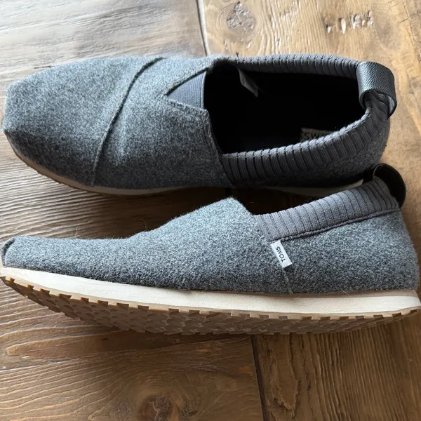TOMS Charcoal Wool Slip-Ons - Image 2