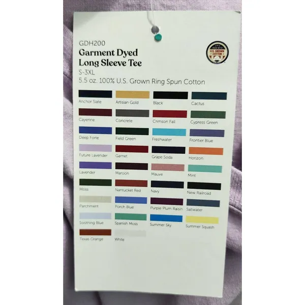 Comfort Colors Comfort Wash Long Sleeve Tee Womens Size Large‎ Purple Crew Neck Cotton - Image 6