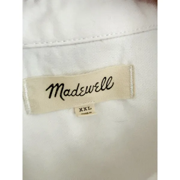 Madewell | White Cotton Courier Oversized Button-Down Shirt | Sz XXL - Image 6