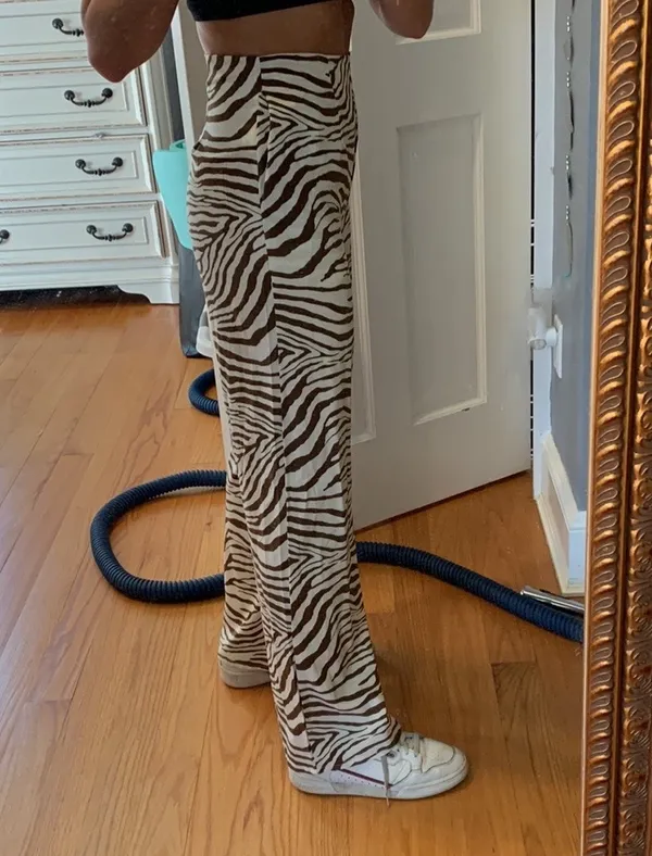 SheIn Zebra Wide Leg Pants - Image 2