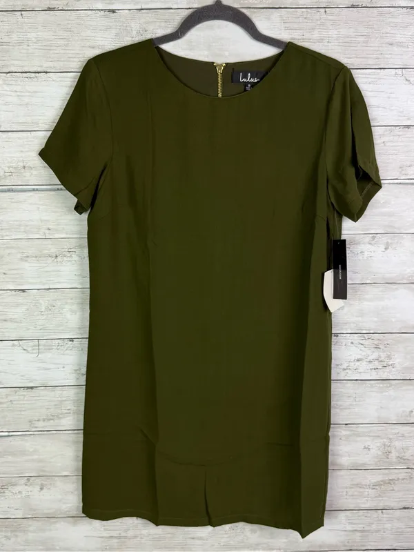 Lulus Shift and Shout Olive Green Shift Dress Size Small - Image 3