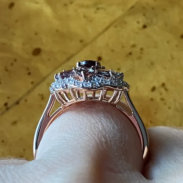 Color Changing Garnet Moissanite Sterling Silver Ring Size 7 Brown - Image 3