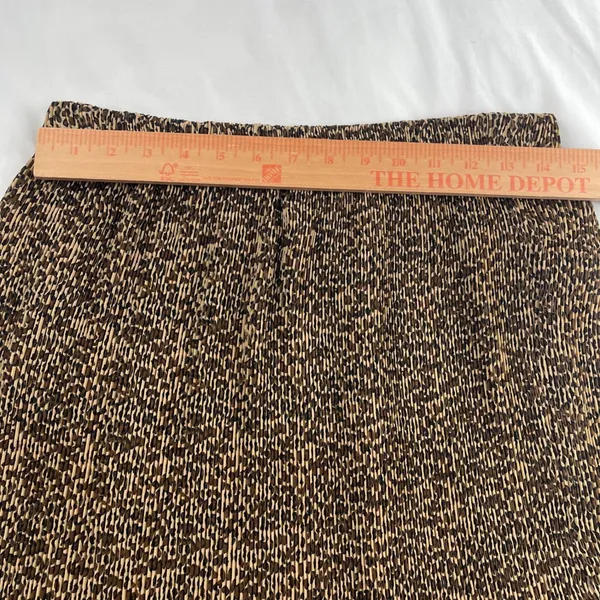 Allison Taylor Leopard Print Pleated Shear Maxi Skirt Brown Animal‎ Print Large - Image 5