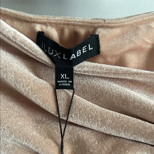 NWT JLUXLABEL Draped Twist Front Maxi Skirt in Blush - Image 4