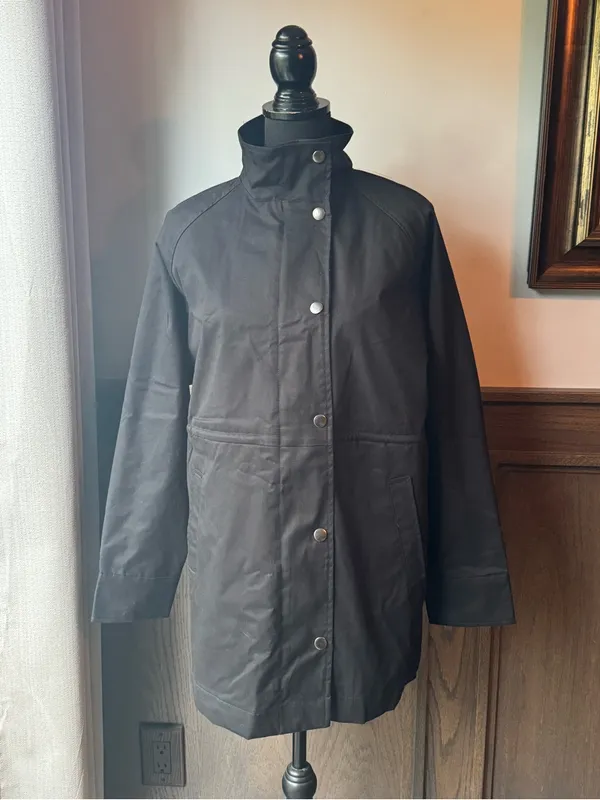 A new day Women's BlackDrawstring Waist Parka Jacket small NWT - Image 6