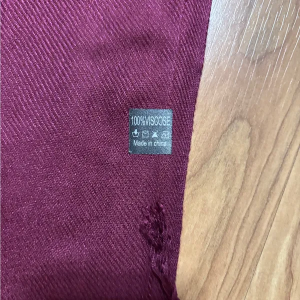Wine Burgandy Pashmina Shawl Wrap Scarf Wedding Bridesmaid Evening Dress Elegant - Image 4