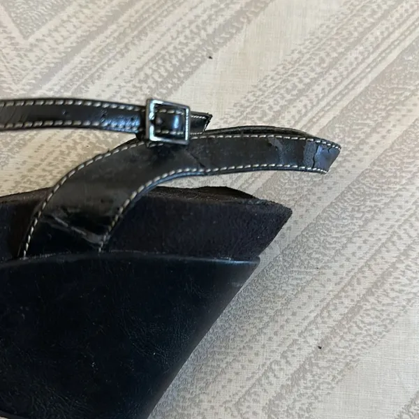 A2 Women’s Black Strappy Wedge Sandals - Size 10 - Image 5