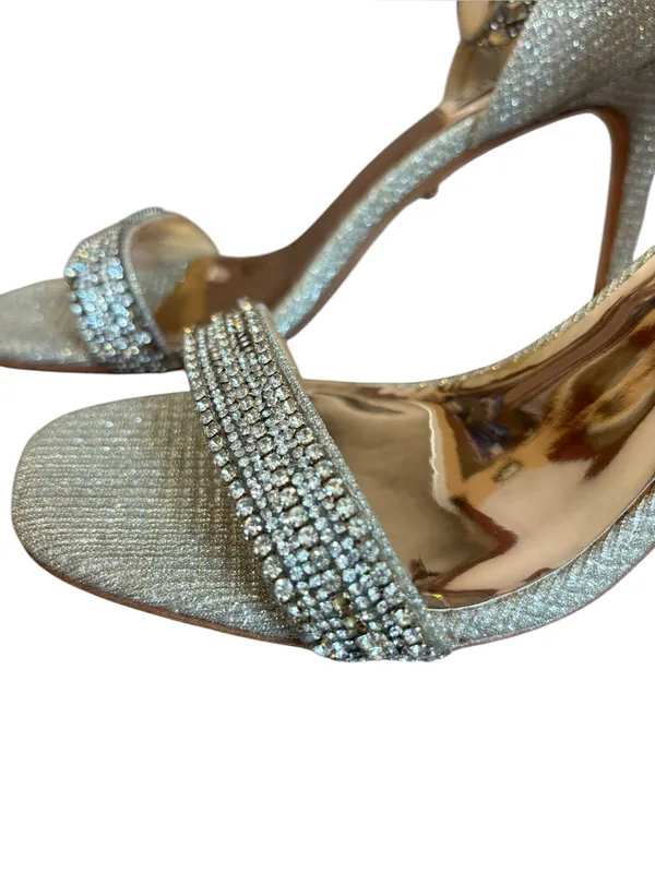 Badgley Mischka Collection Urina Heeled Sandal Platinum Womens Size 9 - Image 6
