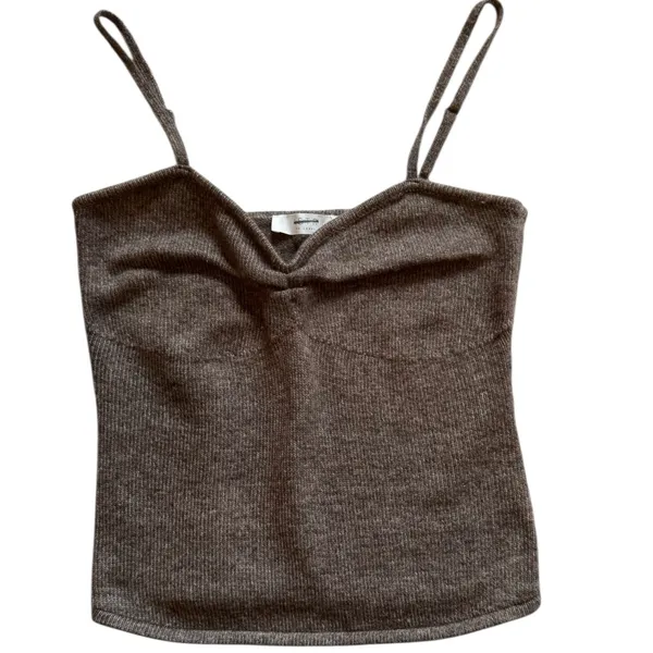 ASTR the Label Wool Blend Brown Knit Tank‎ Sz L - Image 3