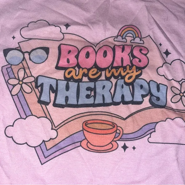 Boutique Books are my therapy tshirt - Image 2
